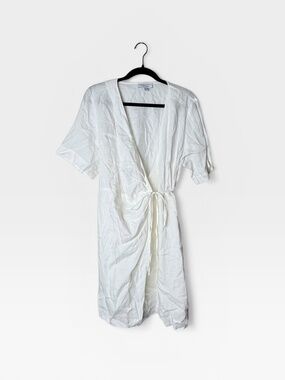 Stockholm Atelier & Other Stories‎ Linen Wrap Dress in White (J)